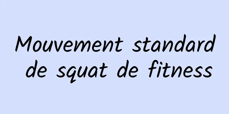 Mouvement standard de squat de fitness