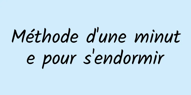 Méthode d'une minute pour s'endormir