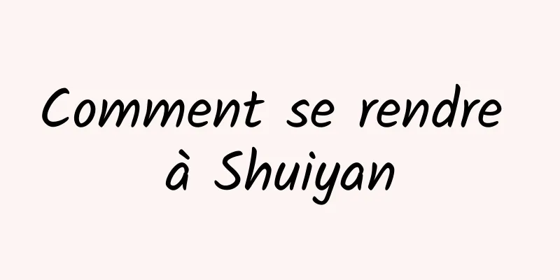 Comment se rendre à Shuiyan