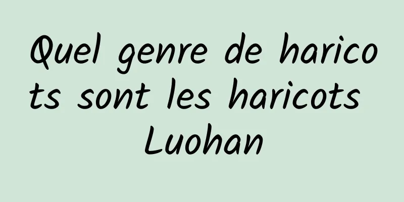 Quel genre de haricots sont les haricots Luohan