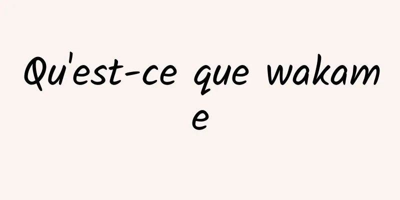 Qu'est-ce que wakame