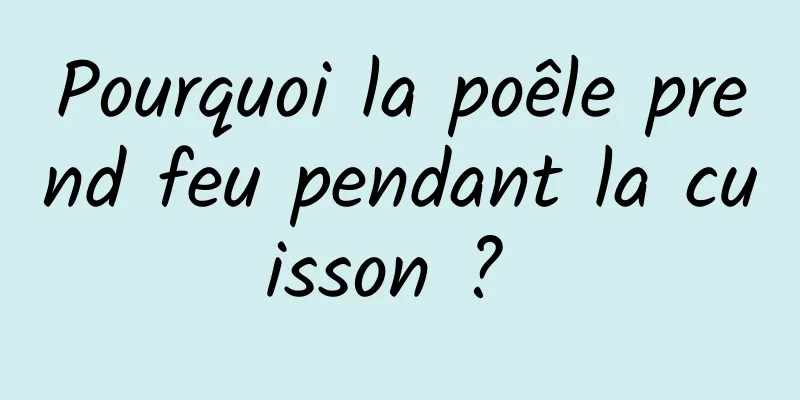 Pourquoi la poêle prend feu pendant la cuisson ? 