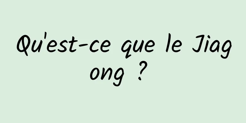 Qu'est-ce que le Jiagong ? 