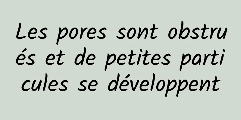 Les pores sont obstrués et de petites particules se développent