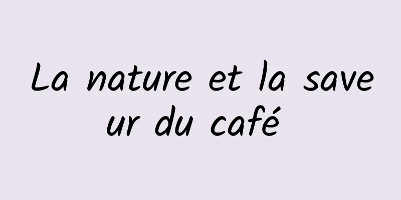 La nature et la saveur du café 