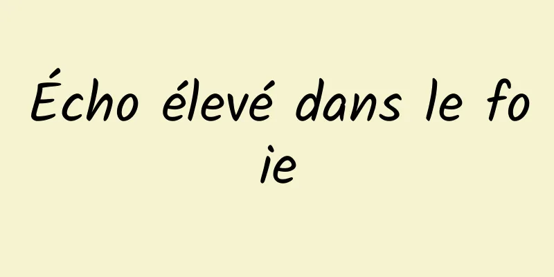 Écho élevé dans le foie