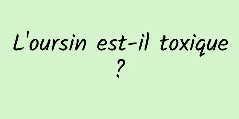 L'oursin est-il toxique ? 