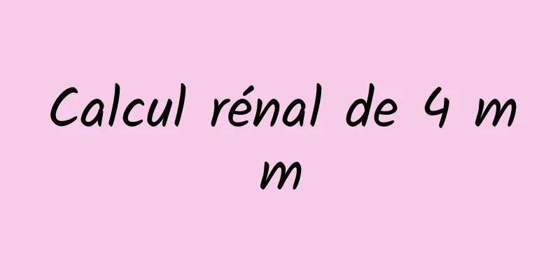 Calcul rénal de 4 mm