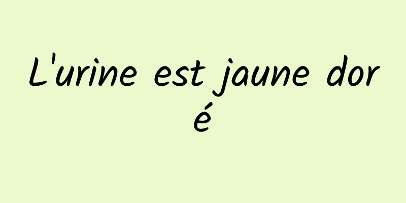L'urine est jaune doré