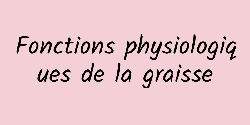 Fonctions physiologiques de la graisse