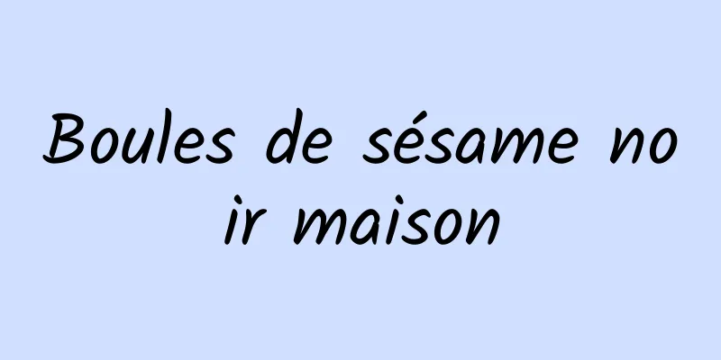 Boules de sésame noir maison