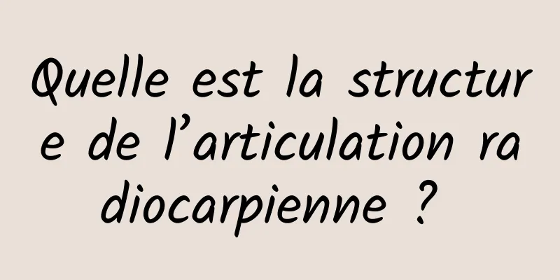 Quelle est la structure de l’articulation radiocarpienne ? 