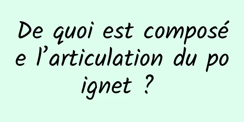 De quoi est composée l’articulation du poignet ? 