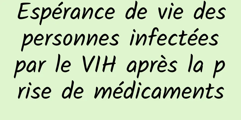 Espérance de vie des personnes infectées par le VIH après la prise de médicaments