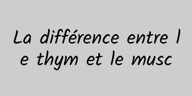 La différence entre le thym et le musc