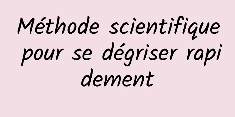 Méthode scientifique pour se dégriser rapidement