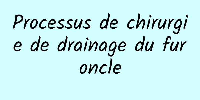 Processus de chirurgie de drainage du furoncle