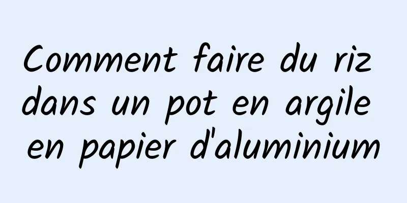 Comment faire du riz dans un pot en argile en papier d'aluminium