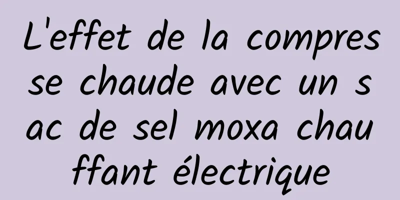 L'effet de la compresse chaude avec un sac de sel moxa chauffant électrique