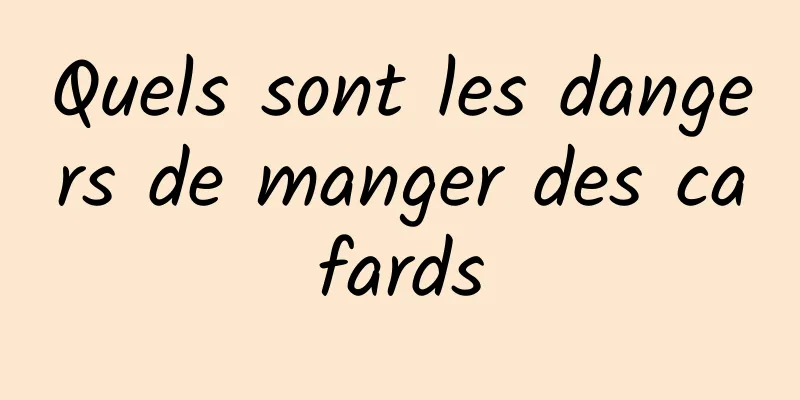Quels sont les dangers de manger des cafards