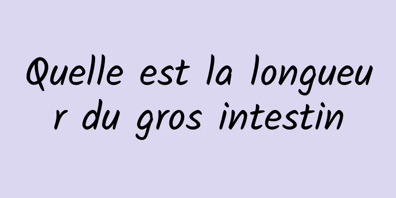 Quelle est la longueur du gros intestin