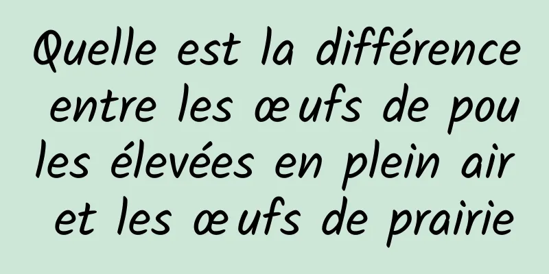 Quelle est la différence entre les œufs de poules élevées en plein air et les œufs de prairie