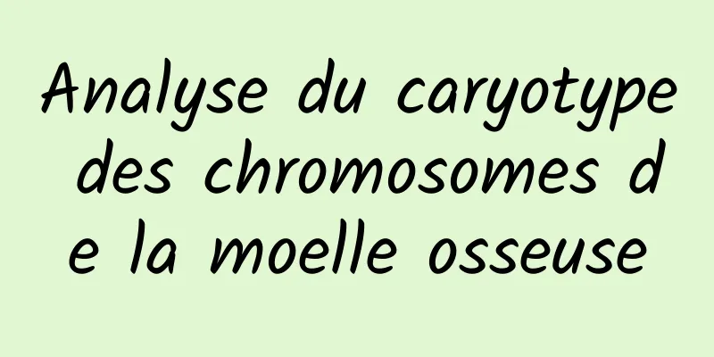 Analyse du caryotype des chromosomes de la moelle osseuse