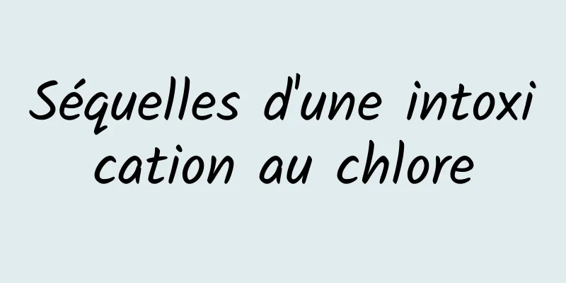 Séquelles d'une intoxication au chlore