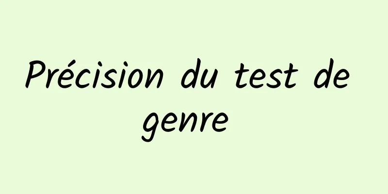Précision du test de genre 