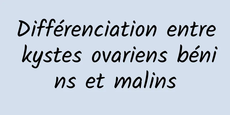 Différenciation entre kystes ovariens bénins et malins