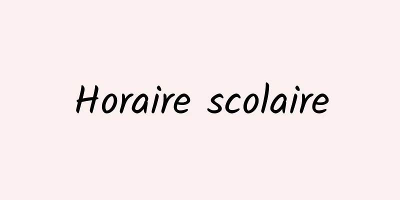 Horaire scolaire