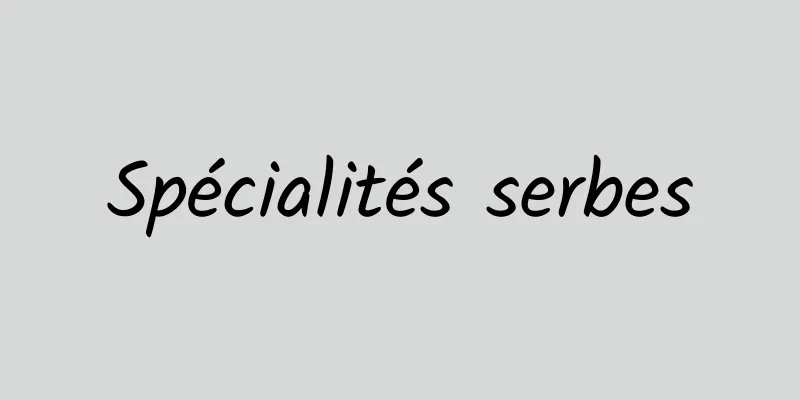 Spécialités serbes