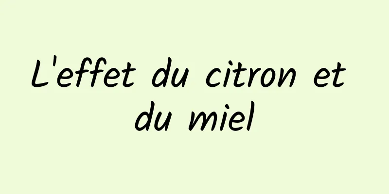L'effet du citron et du miel