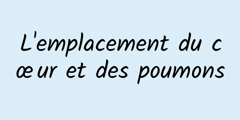 L'emplacement du cœur et des poumons