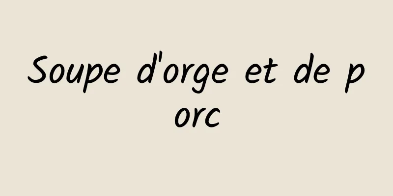 Soupe d'orge et de porc
