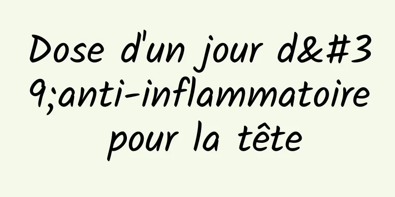 Dose d'un jour d'anti-inflammatoire pour la tête