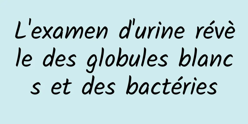 L'examen d'urine révèle des globules blancs et des bactéries