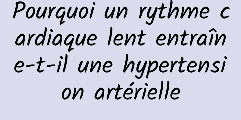 Pourquoi un rythme cardiaque lent entraîne-t-il une hypertension artérielle