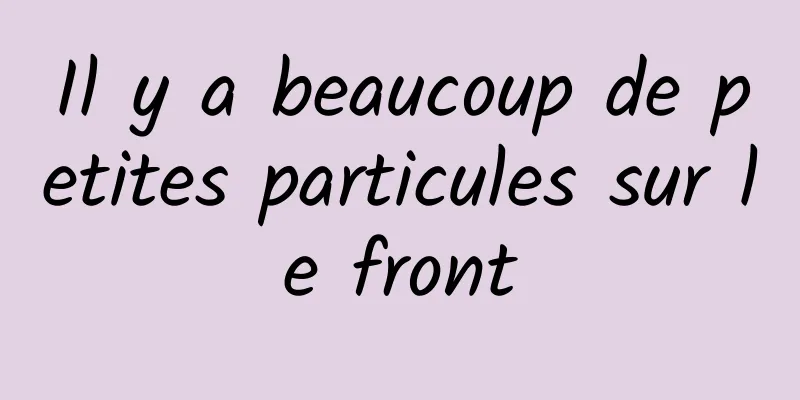 Il y a beaucoup de petites particules sur le front