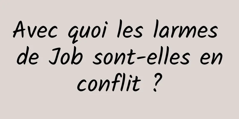 Avec quoi les larmes de Job sont-elles en conflit ? 