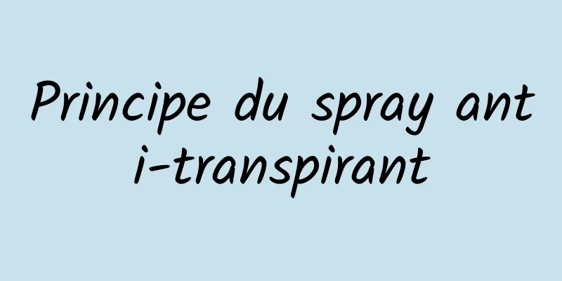 Principe du spray anti-transpirant