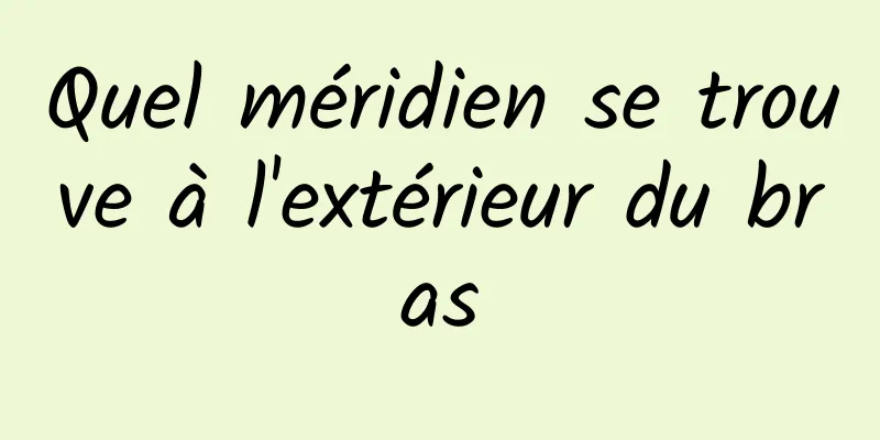 Quel méridien se trouve à l'extérieur du bras