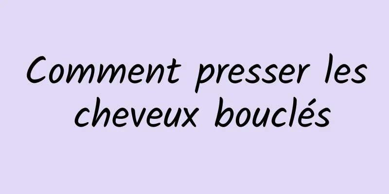 Comment presser les cheveux bouclés