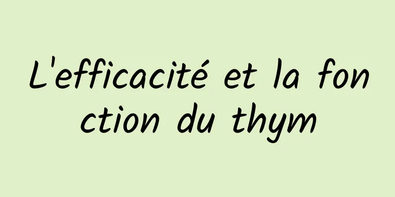 L'efficacité et la fonction du thym