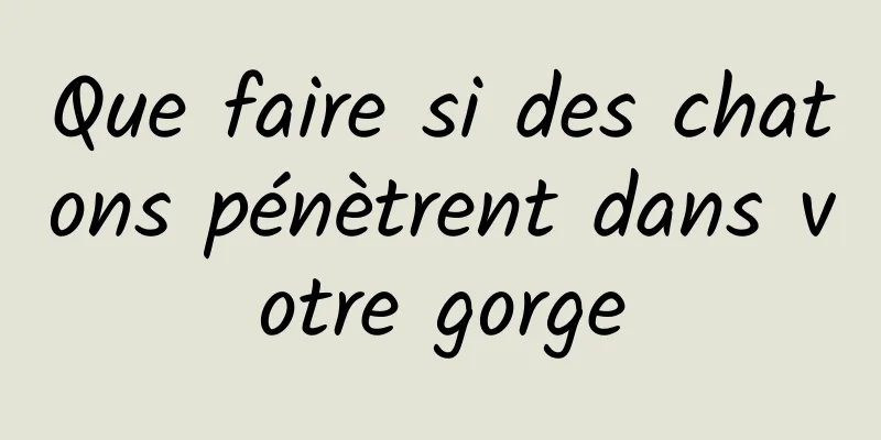 Que faire si des chatons pénètrent dans votre gorge