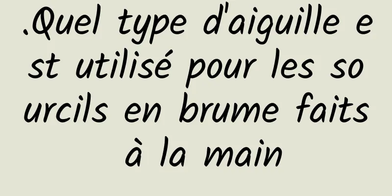 .Quel type d'aiguille est utilisé pour les sourcils en brume faits à la main