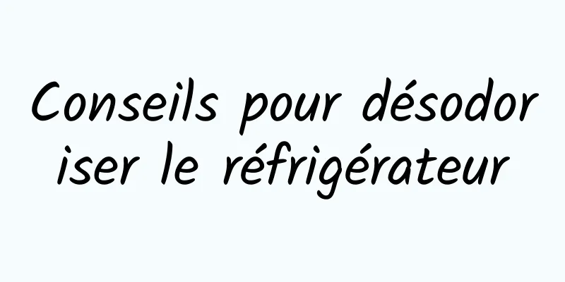 Conseils pour désodoriser le réfrigérateur