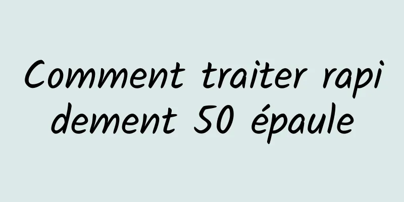 Comment traiter rapidement 50 épaule