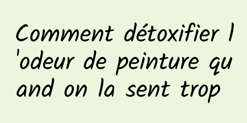 Comment détoxifier l'odeur de peinture quand on la sent trop 