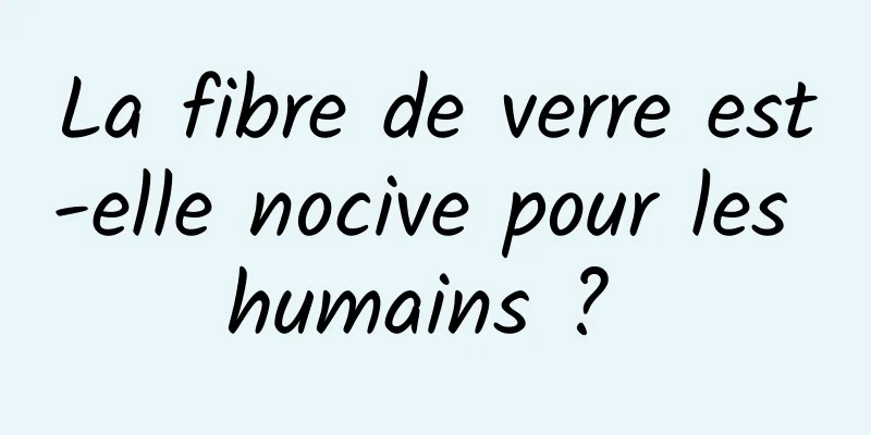 La fibre de verre est-elle nocive pour les humains ? 